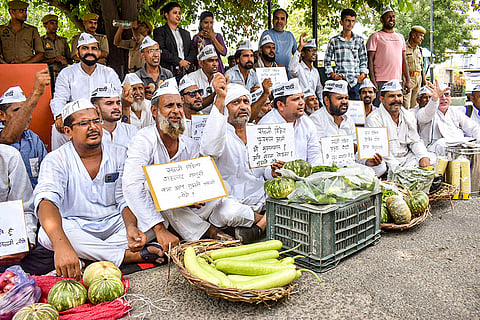 AAP protest in Meerut